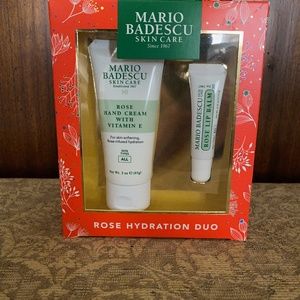 New Mario Badescu Skin Care Set Rose Hydration Duo Hand Cream & Lip Balm